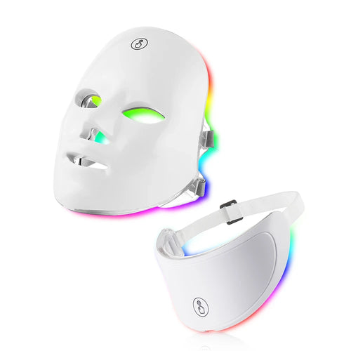 Máscara LED de 7 colores – Terapia de luz para rostro y cuello