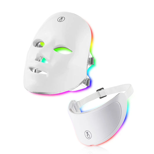 Máscara LED de 7 colores – Terapia de luz para rostro y cuello